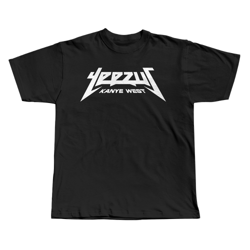 Yeezus Kanye West black oversized streetwear tee back view by Pink Matter